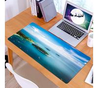 KDWJS Tapis de Souris XXL Speed Gaming - 90x40 cm - Base en Caoutchouc antidérapant Extended - Améliore la précision et la Vitesse - Île de Koh Kaeo à l'océan avec des Bateaux Flottant près du Rivage