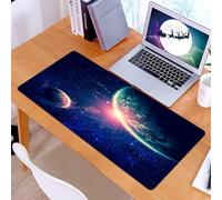 KDWJS Tapis de Souris XXL Speed Gaming - 90x40 cm - Base en Caoutchouc antidérapant Extended - Améliore la précision et la Vitesse - Systèmes planétaires lointains et exoplanètes dans l'espace au lev