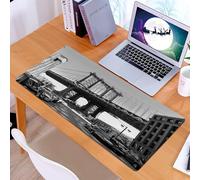 KDWJS Tapis de Souris XXL Speed Gaming - 90x40 cm - Base en Caoutchouc antidérapant Extended - Améliore la précision et la Vitesse - Vue célèbre du Pont de Manhattan, Bridge Street avec des Voitures
