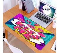 KDWJS Tapis de Souris XXL Speed Gaming - 90x40 cm - Base en Caoutchouc antidérapant Extended - Améliore la précision et la Vitesse - Bulle de Dialogue « Embrasse-Moi ». Message de Style Bande dessiné
