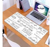 KDWJS Tapis de Souris XXL Speed Gaming - 90x40 cm - Base en Caoutchouc antidérapant Extended - Améliore la précision et la Vitesse - Aventure, diverses Citations sur Le Bonheur et la vallée
