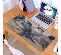 KDWJS Tapis de Souris XXL Speed Gaming - 90x40 cm - Base en Caoutchouc antidérapant Extended - Améliore la précision et la Vitesse - Oiseaux, Un Groupe d'oiseaux colorés perchés sur Les Branches, Mon