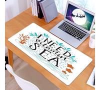 KDWJS Tapis de Souris XXL Speed Gaming - 90x40 cm - Base en Caoutchouc antidérapant Extended - Améliore la précision et la Vitesse - mer J'Ai Besoin de vitamines mer Citation inspirante dessinée à la