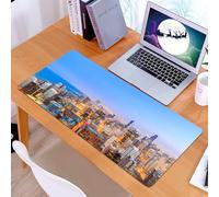 KDWJS Tapis de Souris XXL Speed Gaming - 90x40 cm - Base en Caoutchouc antidérapant Extended - Améliore la précision et la Vitesse - Vue sur Les toits de Chicago, Les imposants bâtiments de la Ville