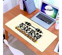 KDWJS Tapis de Souris XXL Speed Gaming - 90x40 cm - Base en Caoutchouc antidérapant Extended - Améliore la précision et la Vitesse - Fitness, Poussez Plus Fort Phrase Sportive Message Positif Écran s