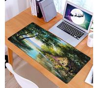 KDWJS Tapis de Souris XXL Speed Gaming - 90x40 cm - Base en Caoutchouc antidérapant Extended - Améliore la précision et la Vitesse - Peinture de Paysage, Une cabane de Campagne, nichée dans Une riviè