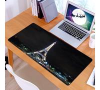 KDWJS Tapis de Souris XXL Speed Gaming - 90x40 cm - Base en Caoutchouc antidérapant Extended - Améliore la précision et la Vitesse - Tour Eiffel, Paris, Paysage Antique, Monuments de France, Thème d'
