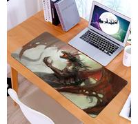 KDWJS Tapis de Souris XXL Speed Gaming - 90x40 cm - Base en Caoutchouc antidérapant Extended - Améliore la précision et la Vitesse - Un Dragon majestueux et intimidant dans Une Pose Dynamique Qui Mon