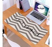 KDWJS Tapis de Souris XXL Speed Gaming - 90x40 cm - Base en Caoutchouc antidérapant Extended - Améliore la précision et la Vitesse - Citations drôles Chevron Apartment Art, Get Naked Sexy Symbole d'a