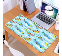 KDWJS Tapis de Souris XXL Speed Gaming - 90x40 cm - Base en Caoutchouc antidérapant Extended - Améliore la précision et la Vitesse - Dessin animé, Divers Avions et hélicoptères colorés dans Les airs,