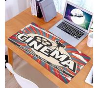 KDWJS Tapis de Souris XXL Speed Gaming - 90x40 cm - Base en Caoutchouc antidérapant Extended - Améliore la précision et la Vitesse - Affiche de cinéma rétro. Publicité vectorielle pour Un Festival d'