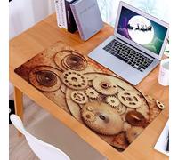 KDWJS Tapis de Souris XXL Speed Gaming - 90x40 cm - Base en Caoutchouc antidérapant Extended - Améliore la précision et la Vitesse - Vintage, Mechanische Uhren Détails Alte Rusty Look Toile de Fond G