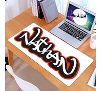 KDWJS Tapis de Souris XXL Speed Gaming - 90x40 cm - Base en Caoutchouc antidérapant Extended - Améliore la précision et la Vitesse - Police Graffiti Nathan. Modèle Hip-hop pour t-Shirt, Autocollant o