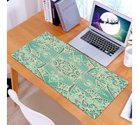 KDWJS Tapis de Souris XXL Speed Gaming - 90x40 cm - Base en Caoutchouc antidérapant Extended - Améliore la précision et la Vitesse - Turquoise, Arabe, Islamique, Persan, Empire Ottoman, Motif, Turc,