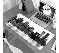 KDWJS Tapis de Souris XXL Speed Gaming - 90x40 cm - Base en Caoutchouc antidérapant Extended - Améliore la précision et la Vitesse - Moderne, Pont de Brooklyn, Coucher de Soleil avec Manhattan, Ville