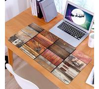KDWJS Tapis de Souris XXL Speed Gaming - 90x40 cm - Base en Caoutchouc antidérapant Extended - Améliore la précision et la Vitesse - Chroniques en Bois, Une Compilation de Divers Motifs de Texture co