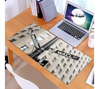 KDWJS Tapis de Souris XXL Speed Gaming - 90x40 cm - Base en Caoutchouc antidérapant Extended - Améliore la précision et la Vitesse - Ville, Intersection emblématique de Wall Street à Manhattan, Panne