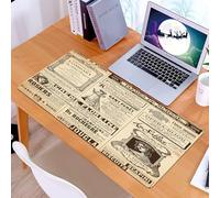 KDWJS Tapis de Souris XXL Speed Gaming - 90x40 cm - Base en Caoutchouc antidérapant Extended - Améliore la précision et la Vitesse - Paris, Journal Historique Vintage, Journal français, Lettrage Arti