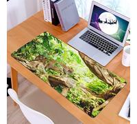 KDWJS Tapis de Souris XXL Speed Gaming - 90x40 cm - Base en Caoutchouc antidérapant Extended - Améliore la précision et la Vitesse - Ensemble Safari, léopard sur la Branche à Sav