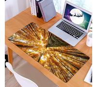 KDWJS Tapis de Souris XXL Speed Gaming - 90x40 cm - Base en Caoutchouc antidérapant Extended - Améliore la précision et la Vitesse - Forêt, Grands hêtres de Grande Taille, effondrement du Feuillage c