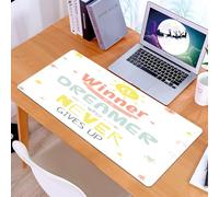 KDWJS Tapis de Souris XXL Speed Gaming - 90x40 cm - Base en Caoutchouc antidérapant Extended - Améliore la précision et la Vitesse - Un Gagnant est Un rêveur Qui n'abandonne jamais ! Citations motiva