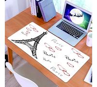 KDWJS Tapis de Souris XXL Speed Gaming - 90x40 cm - Base en Caoutchouc antidérapant Extended - Améliore la précision et la Vitesse - Paris Set Tour Eiffel, Eiffel Paris est Toujours Une Bonne idée Li