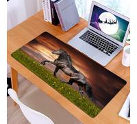 KDWJS Tapis de Souris XXL Speed Gaming - 90x40 cm - Base en Caoutchouc antidérapant Extended - Améliore la précision et la Vitesse - Animal, Un Cheval se promenant dans l'herbe, sur Fond de Ciel magn