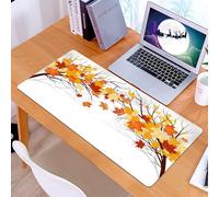 KDWJS Tapis de Souris XXL Speed Gaming - 90x40 cm - Base en Caoutchouc antidérapant Extended - Améliore la précision et la Vitesse - Décorations d'automne, Image de Feuilles d'érable canadiennes dans