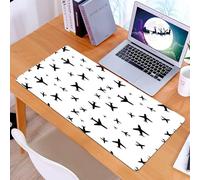 KDWJS Tapis de Souris XXL Speed Gaming - 90x40 cm - Base en Caoutchouc antidérapant Extended - Améliore la précision et la Vitesse - Motif d'avion. Texture homogène. Avions dans Le Ciel.