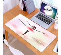 KDWJS Tapis de Souris XXL Speed Gaming - 90x40 cm - Base en Caoutchouc antidérapant Extended - Améliore la précision et la Vitesse - Ballerine Danseuse de Ballet Arbres Pois Gymnastique Artistique Ba