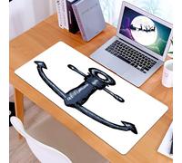 KDWJS Tapis de Souris XXL Speed Gaming - 90x40 cm - Base en Caoutchouc antidérapant Extended - Améliore la précision et la Vitesse - Décor d'ancre, Illustration contemporaine d'une Conception artisti