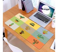 KDWJS Tapis de Souris XXL Speed Gaming - 90x40 cm - Base en Caoutchouc antidérapant Extended - Améliore la précision et la Vitesse - Fleurs de Cactus botaniques Vintage dans Un Vase, Essence de peyot