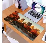 KDWJS Tapis de Souris XXL Speed Gaming - 90x40 cm - Base en Caoutchouc antidérapant Extended - Améliore la précision et la Vitesse - Ville, Vieux-Port de Montréal Tôt Le Matin, pittoresque