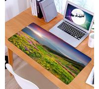 KDWJS Tapis de Souris XXL Speed Gaming - 90x40 cm - Base en Caoutchouc antidérapant Extended - Améliore la précision et la Vitesse - Herbe fraîche et Fleurs de Rhododendron Brillant sous Les Derniers