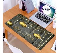 KDWJS Tapis de Souris XXL Speed Gaming - 90x40 cm - Base en Caoutchouc antidérapant Extended - Améliore la précision et la Vitesse - Trois Boules de Noël et Un Lettrage en arrière-Plan Joyeux Noël et