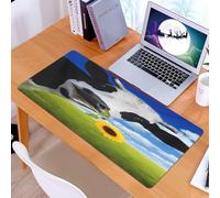 KDWJS Tapis de Souris XXL Speed Gaming - 90x40 cm - Base en Caoutchouc antidérapant Extended - Améliore la précision et la Vitesse - avec Une Fleur sur Le museau. Magnifiques prairies Fleuries de Sui