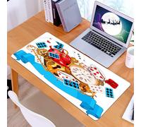 KDWJS Tapis de Souris XXL Speed Gaming - 90x40 cm - Base en Caoutchouc antidérapant Extended - Améliore la précision et la Vitesse - Alice au Pays des Merveilles, Design Fou de Cartes, oges, théières