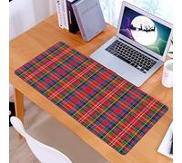 KDWJS Tapis de Souris XXL Speed Gaming - 90x40 cm - Base en Caoutchouc antidérapant Extended - Améliore la précision et la Vitesse - Plaid Rouge, Motif de Jupe Traditionnelle écossaise, Motif Tartan,