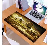 KDWJS Tapis de Souris XXL Speed Gaming - 90x40 cm - Base en Caoutchouc antidérapant Extended - Améliore la précision et la Vitesse - Château médiéval écossais Ancien dans Une Ville du Patrimoine Cult