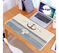 KDWJS Tapis de Souris XXL Speed Gaming - 90x40 cm - Base en Caoutchouc antidérapant Extended - Améliore la précision et la Vitesse - Logo océan, Conception d'ancre et de Boussole pour passionné de ma