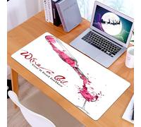 KDWJS Tapis de Souris XXL Speed Gaming - 90x40 cm - Base en Caoutchouc antidérapant Extended - Améliore la précision et la Vitesse - Vin, Un Peu de vin, tu Te Sens Mieux, Citation inspirante, Verser