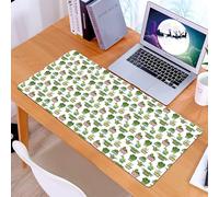 KDWJS Tapis de Souris XXL Speed Gaming - 90x40 cm - Base en Caoutchouc antidérapant Extended - Améliore la précision et la Vitesse - Décoration de Cactus, Cactus et Plantes succulentes colorés et san