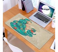 KDWJS Tapis de Souris XXL Speed Gaming - 90x40 cm - Base en Caoutchouc antidérapant Extended - Améliore la précision et la Vitesse - Zodiaque Verseau, Dame avec Perles Fleurs Étoile de mer Sexy Fanta