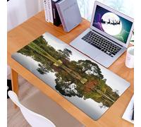 KDWJS Tapis de Souris XXL Speed Gaming - 90x40 cm - Base en Caoutchouc antidérapant Extended - Améliore la précision et la Vitesse - Un lac Calme avec Un reflet Parfait d'une variété d'arbres Qui mél
