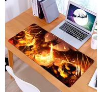 KDWJS Tapis de Souris XXL Speed Gaming - 90x40 cm - Base en Caoutchouc antidérapant Extended - Améliore la précision et la Vitesse - Un Dragon Noir Furieux détruit l'armée des Morts-Vivants avec Un s