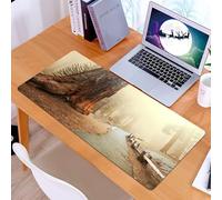 KDWJS Tapis de Souris XXL Speed Gaming - 90x40 cm - Base en Caoutchouc antidérapant Extended - Améliore la précision et la Vitesse - Forêt, Un Immense Arbre se Dresse sur Une Route sinueuse entourée