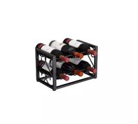 KDWOMRNOXY Étagère à vin inclinée moderne - Décoration élégante pour la maison - Pour bouteilles d'alcool - Noir - 34,5 x 20 x 21,5 cm - Noir : 34,5 x 20 x 21,5 cm