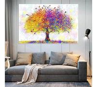 KDXAOBEI Affiches murales abstraites avec arbre de fortune, peintures sur toile, peintures pop art modernes pour décoration de salon, cadre intérieur 60 x 90 cm