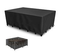 KDXAOBEI Housse de Table Jardin, Housse Protection Meubles Jardin Imperméable Anti-UV au Vent Épaisse Tissu Oxford Recouvrir Rectangulaire 260x120x85