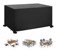 KDXAOBEI Housse Salon de Jardin Exterieur Bache Table De Jardin 200x130x75cm, Housse Table Jardin ExtéRieur BâChe de Protection éTanche Tissu Oxford ImperméAble, RéSistance au Vent, Anti-UV